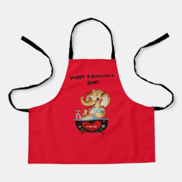 Gelukkig Valentijnsdag Kinder Koken Schort Elephan