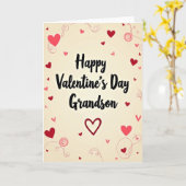 Gelukkig Valentijnsdag Kleinzoon Kaart (Gele Bloem)