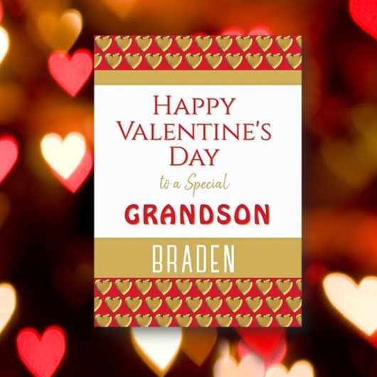 Gelukkig Valentijnsdag kleinzoon kaart