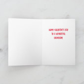 Gelukkig Valentijnsdag kleinzoon kaart (Binnen)