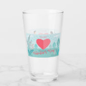 Gelukkig Valentijnsdag lentestuin Glas (Achterkant)