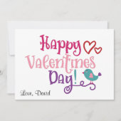 Gelukkig Valentijnsdag | Liefde minimalistisch gel Feestdagenkaart (Voorkant)