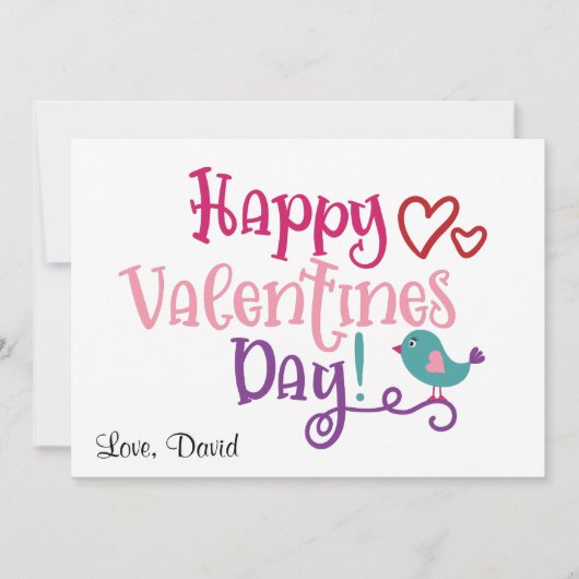 Gelukkig Valentijnsdag | Liefde minimalistisch gel Feestdagenkaart (Voorkant)