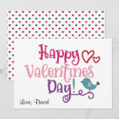 Gelukkig Valentijnsdag | Liefde minimalistisch gel Feestdagenkaart (Voorkant / Achterkant)