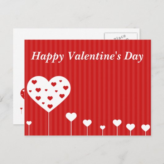 Gelukkig Valentijnsdag met een hevig hart Holiday  Feestdagenkaart (Voorkant / Achterkant)