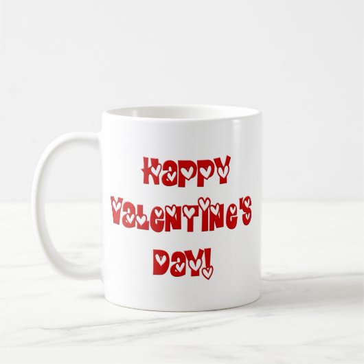 Gelukkig Valentijnsdag met hart Koffiemok (Links)