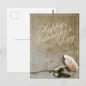 Gelukkig Valentijnsdag met Roos Briefkaart (Voorkant / Achterkant)