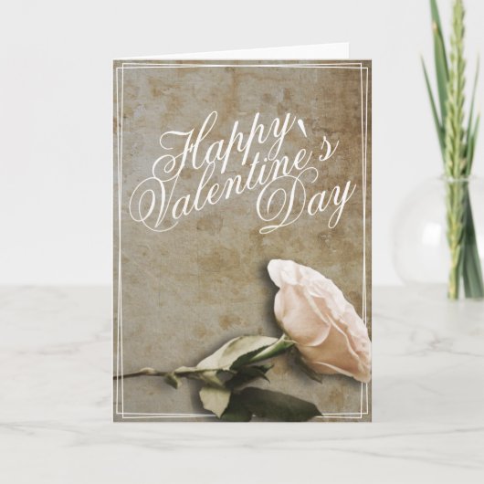 Gelukkig Valentijnsdag met Roos Kaart (Voorkant)