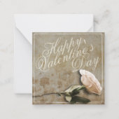 Gelukkig Valentijnsdag met Roos Notitiekaartje (Voorkant)