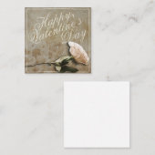 Gelukkig Valentijnsdag met Roos Notitiekaartje (Voorkant / Achterkant)