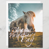 Gelukkig Valentijnsdag met uitziende paarden (Voorkant / Achterkant)