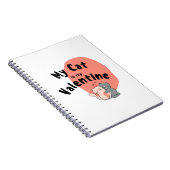 Gelukkig Valentijnsdag - mijn kat is mijn valentij Notitieboek (Rechterzijde)