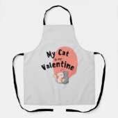 Gelukkig Valentijnsdag - mijn kat is mijn valentij Schort (Voorkant)