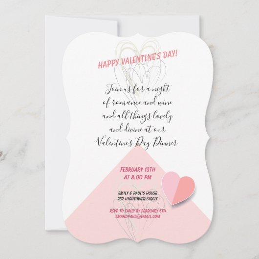 Gelukkig Valentijnsdag Modern Design Kaart (Voorkant)