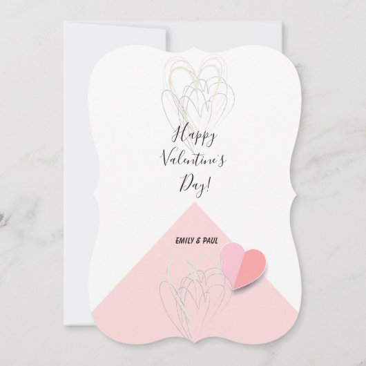 Gelukkig Valentijnsdag Modern Design Kaart (Achterkant)