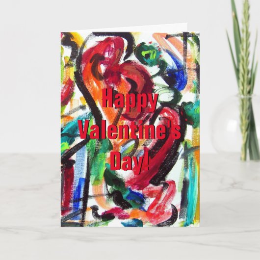 Gelukkig Valentijnsdag Moderne Wenskaarten Feestdagen Kaart (Voorkant)