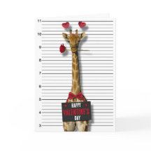 Gelukkig Valentijnsdag Mugshot Guilty Giraffe Funn