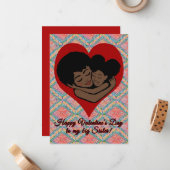 Gelukkig Valentijnsdag | Naar grote zuster | Etnis Notitiekaartje (Voorkant / Achterkant in situ)