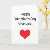 Gelukkig Valentijnsdag Oma met een Rode Hart Kaart (Gele Bloem)