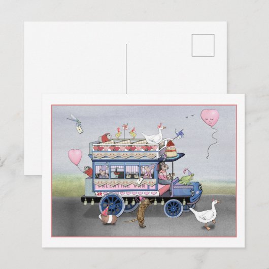 Gelukkig Valentijnsdag Omnibus Briefkaart (Voorkant / Achterkant)