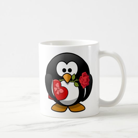 Gelukkig Valentijnsdag Penguin Koffiemok (Rechts)