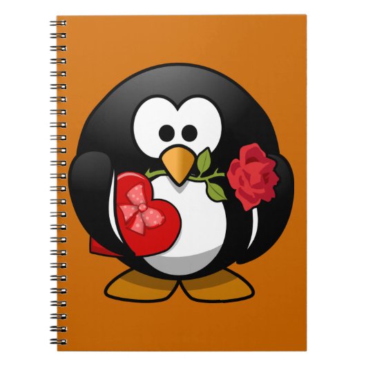 Gelukkig Valentijnsdag Penguin Notitieboek (Voorkant)