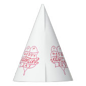 Gelukkig Valentijnsdag Pet Feesthoedjes (Achterkant)