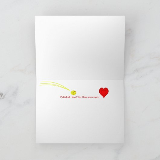 Gelukkig Valentijnsdag Pickleball - Ik hou nog mee Kaart (Binnen)