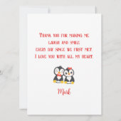 Gelukkig Valentijnsdag Pinguïn Paar (Achterkant)