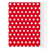 Gelukkig Valentijnsdag Polka Dot Wenskaart (rood) (Binnen (Links))