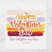 Gelukkig Valentijnsdag Quote Wijn Etiket (Enkel label)