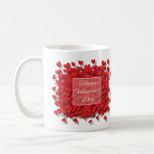 Gelukkig Valentijnsdag Red Hearts Coffee Cup Mok (Links)