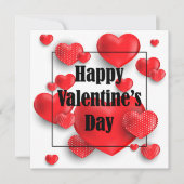 Gelukkig Valentijnsdag Red Love Hearts | FEESTDAGE Feestdagenkaart (Voorkant)