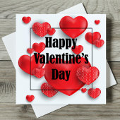 Gelukkig Valentijnsdag Red Love Hearts | FEESTDAGE Feestdagenkaart