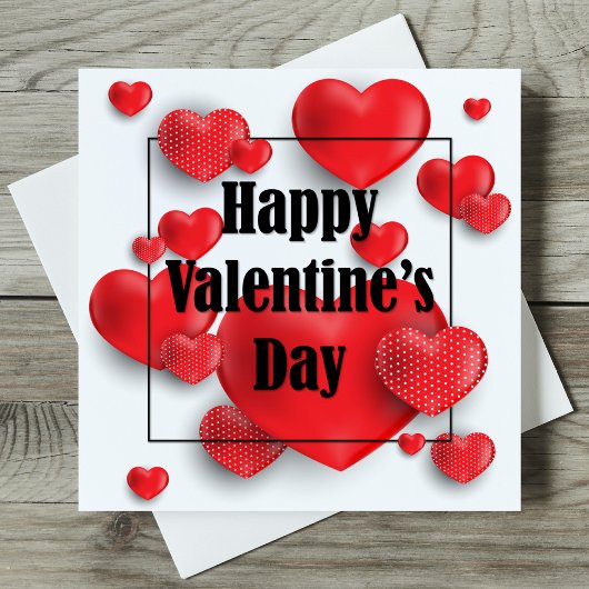 Gelukkig Valentijnsdag Red Love Hearts | FEESTDAGE Feestdagenkaart