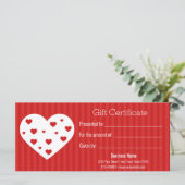 Gelukkig Valentijnsdag Red White Hearts Gift Kaart (Staand voorkant)