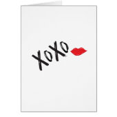 Gelukkig Valentijnsdag Red XOXO Love Kiss (Voorkant)