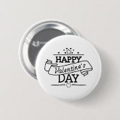 Gelukkig Valentijnsdag Ronde Button 5,7 Cm (Voorkant /achterkant)
