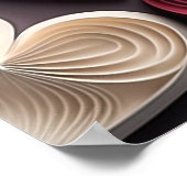 Gelukkig Valentijnsdag rood en roze hart Poster (Hoek)