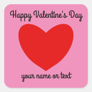 Gelukkig Valentijnsdag rood hart #1 Sticker