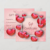 Gelukkig Valentijnsdag Rood hart Glitter Gift Kaar (Voorkant / Achterkant)