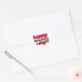 Gelukkig Valentijnsdag rood hart met liefde Hart Sticker (Envelop)