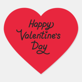 Gelukkig Valentijnsdag rood personaliseer hart Hart Sticker