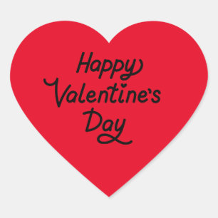 Gelukkig Valentijnsdag rood personaliseer hart Hart Sticker
