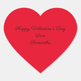 Gelukkig Valentijnsdag Rood personaliseren Hart Sticker
