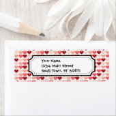 Gelukkig valentijnsdag rood roze hartsatroon etiket (Insitu)