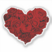 Gelukkig Valentijnsdag Roos hart boeket Sticker (Voorkant)