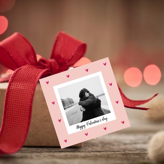 Gelukkig Valentijnsdag | Roze en rood hart | Cadea Bedankjes Labels