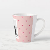 Gelukkig Valentijnsdag | Roze en rood hart | Cadea Latte Mok (Rechts)