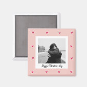 Gelukkig Valentijnsdag | Roze en rood hart | Cadea Magneet (Voorkant / Achterkant)